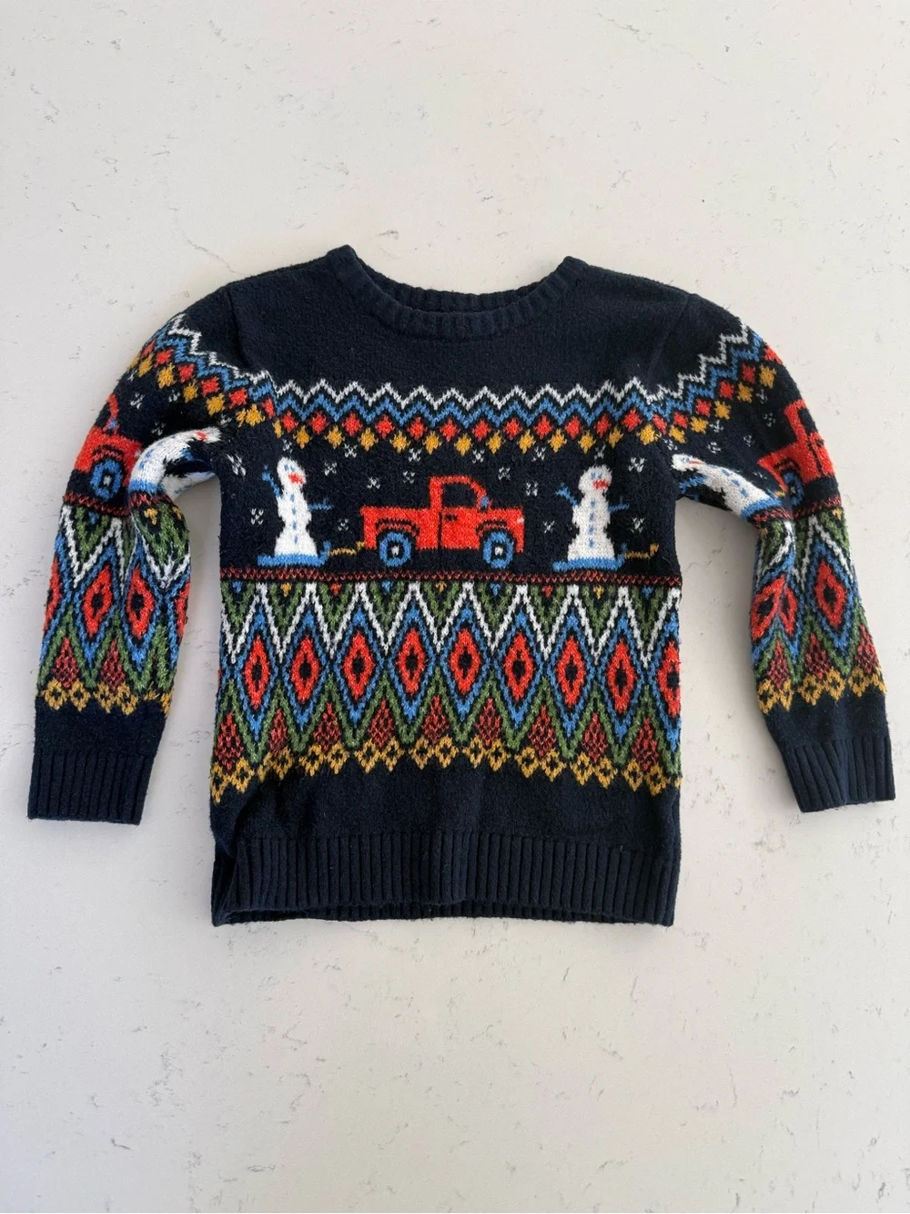 Kids Snowman & Truck Sweater
